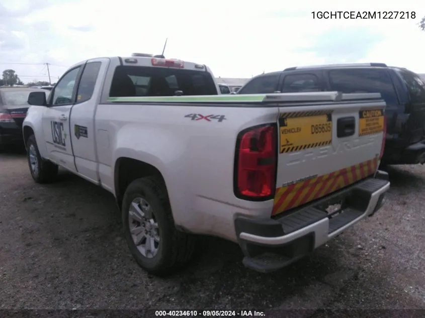 2021 Chevrolet Colorado 4Wd Long Box Lt VIN: 1GCHTCEA2M1227218 Lot: 40234610