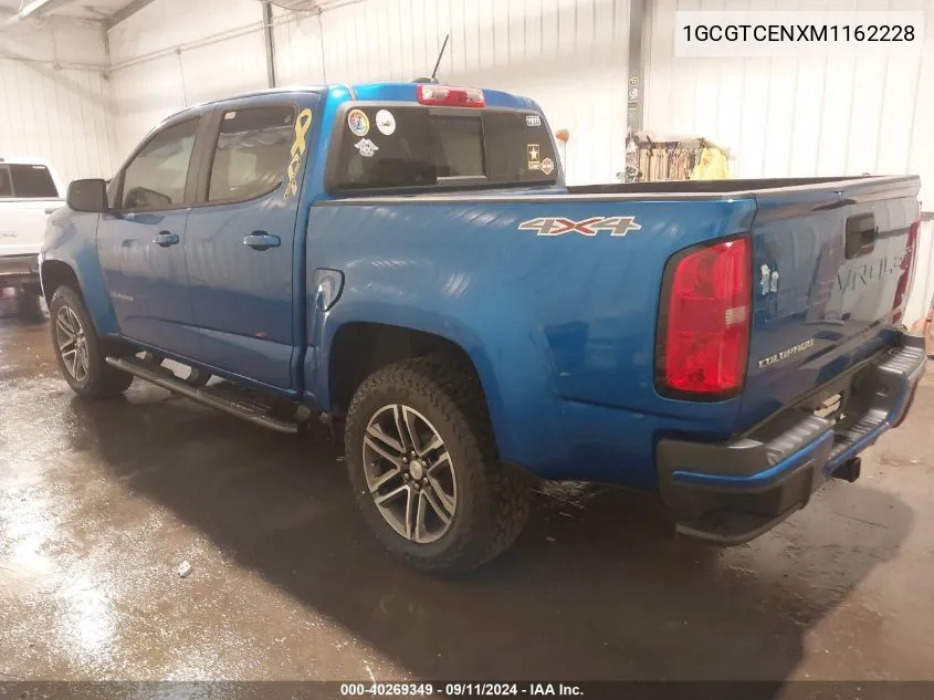 2021 Chevrolet Colorado 4Wd Short Box Lt VIN: 1GCGTCENXM1162228 Lot: 40269349