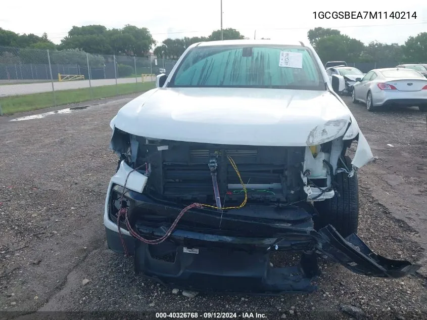 1GCGSBEA7M1140214 2021 Chevrolet Colorado