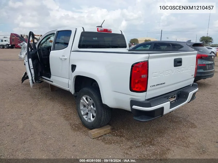 2021 Chevrolet Colorado 2Wd Short Box Lt VIN: 1GCGSCENXM1210457 Lot: 40391050