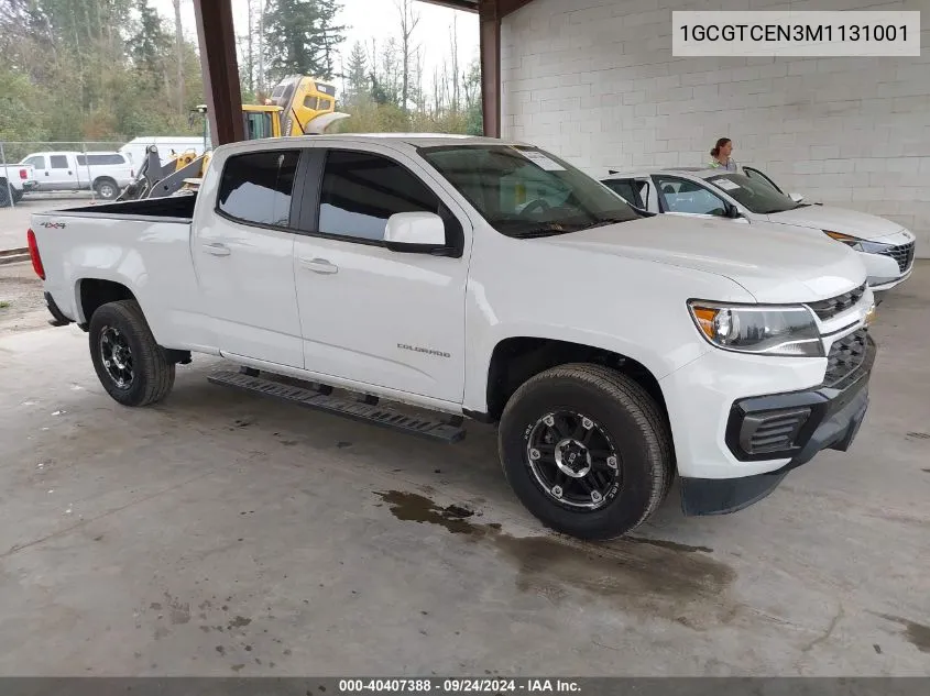 2021 Chevrolet Colorado Lt VIN: 1GCGTCEN3M1131001 Lot: 40407388