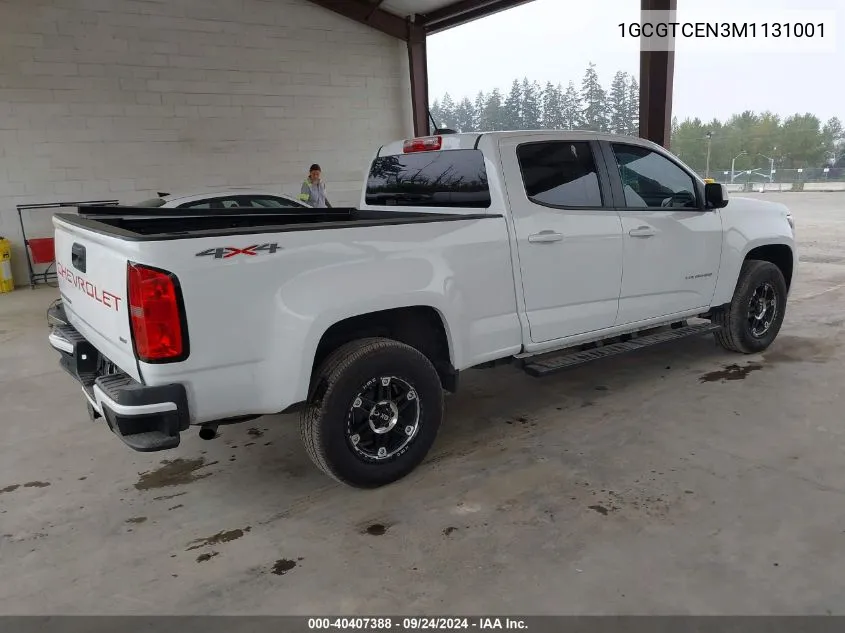 1GCGTCEN3M1131001 2021 Chevrolet Colorado Lt