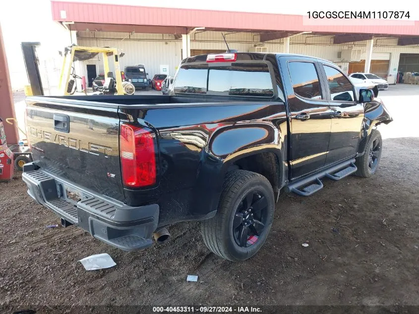 2021 Chevrolet Colorado 2Wd Short Box Lt VIN: 1GCGSCEN4M1107874 Lot: 40453311