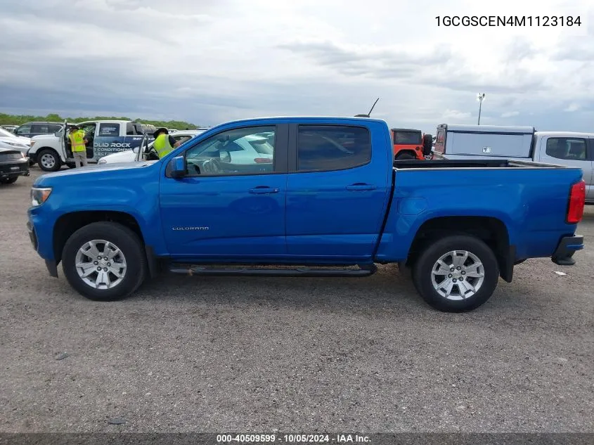 2021 Chevrolet Colorado Lt VIN: 1GCGSCEN4M1123184 Lot: 40509599