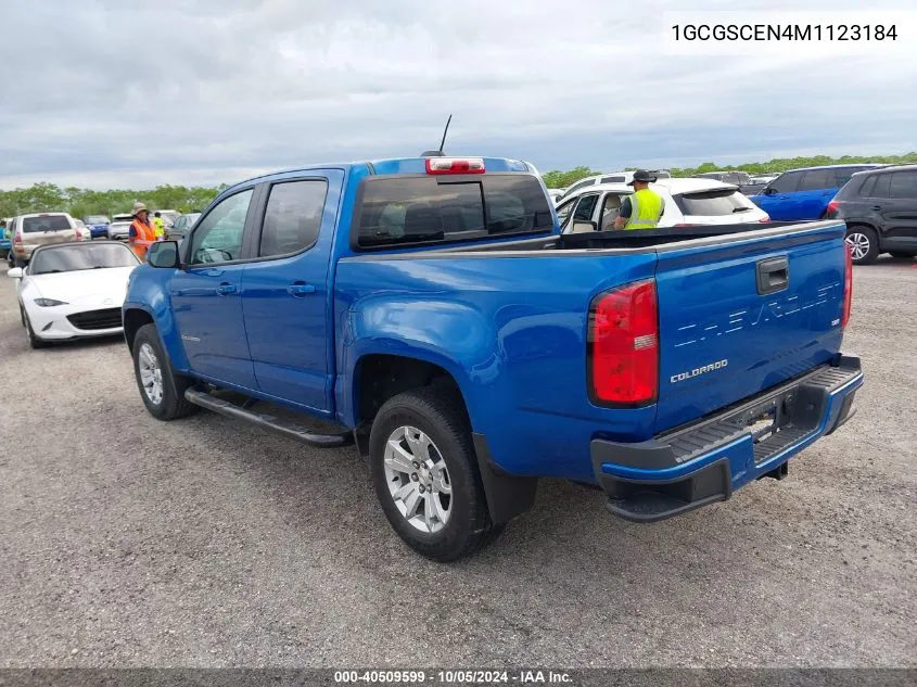 2021 Chevrolet Colorado Lt VIN: 1GCGSCEN4M1123184 Lot: 40509599