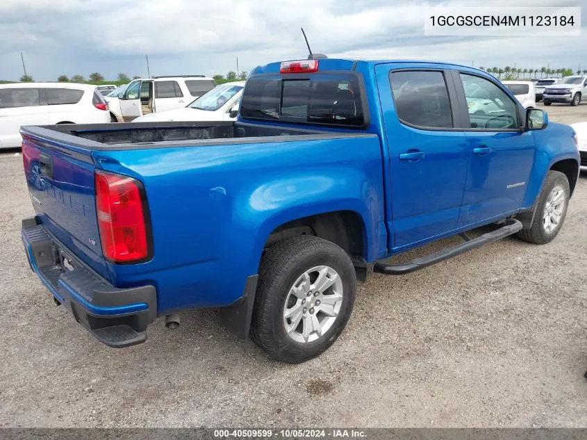 2021 Chevrolet Colorado Lt VIN: 1GCGSCEN4M1123184 Lot: 40509599