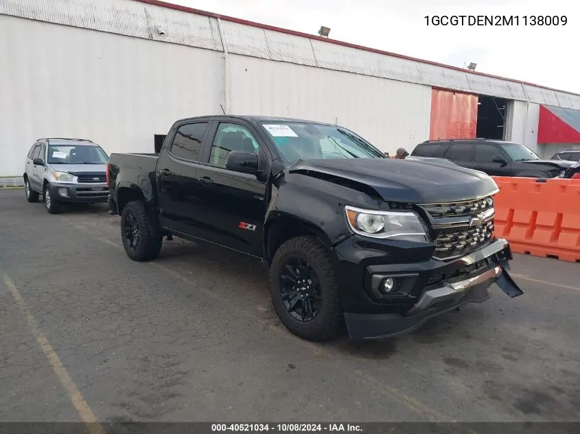 2021 Chevrolet Colorado 4Wd Short Box Z71 VIN: 1GCGTDEN2M1138009 Lot: 40521034