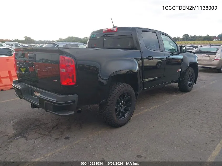 2021 Chevrolet Colorado 4Wd Short Box Z71 VIN: 1GCGTDEN2M1138009 Lot: 40521034