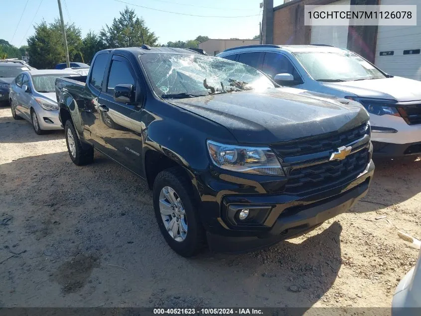 2021 Chevrolet Colorado Lt VIN: 1GCHTCEN7M1126078 Lot: 40521623