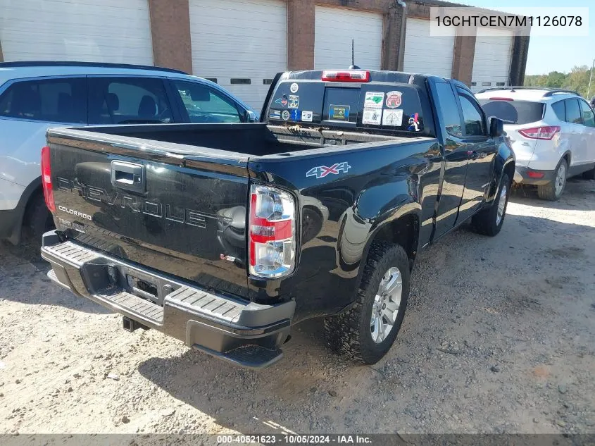 2021 Chevrolet Colorado Lt VIN: 1GCHTCEN7M1126078 Lot: 40521623