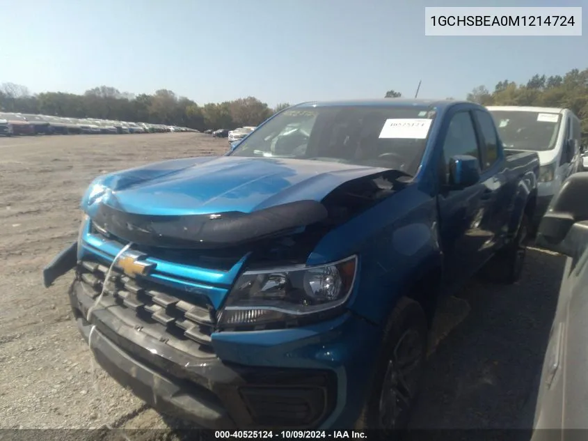 2021 Chevrolet Colorado 2Wd Work Truck VIN: 1GCHSBEA0M1214724 Lot: 40525124