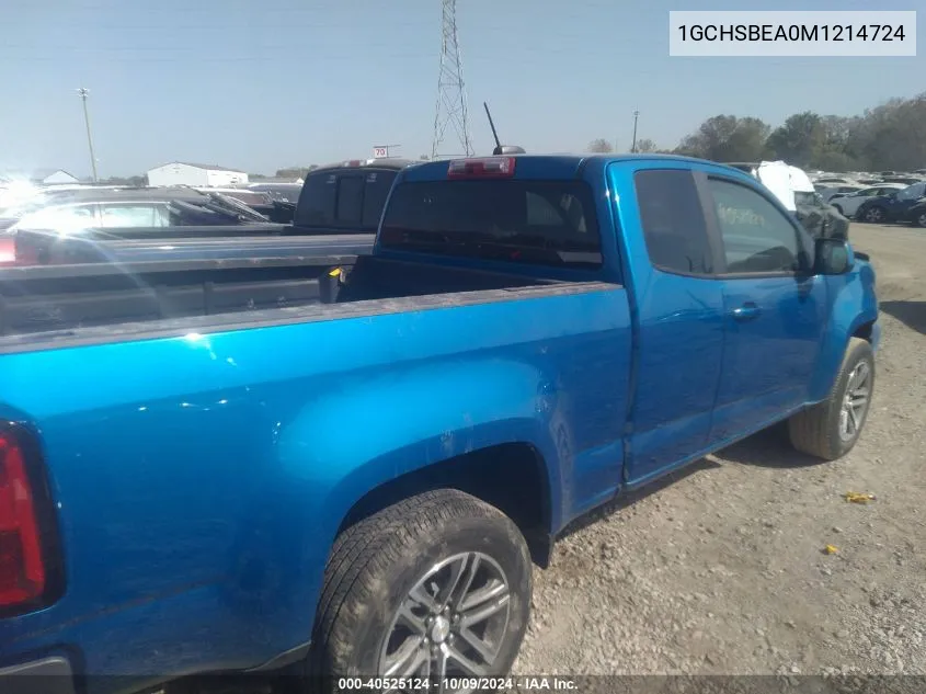 1GCHSBEA0M1214724 2021 Chevrolet Colorado 2Wd Work Truck