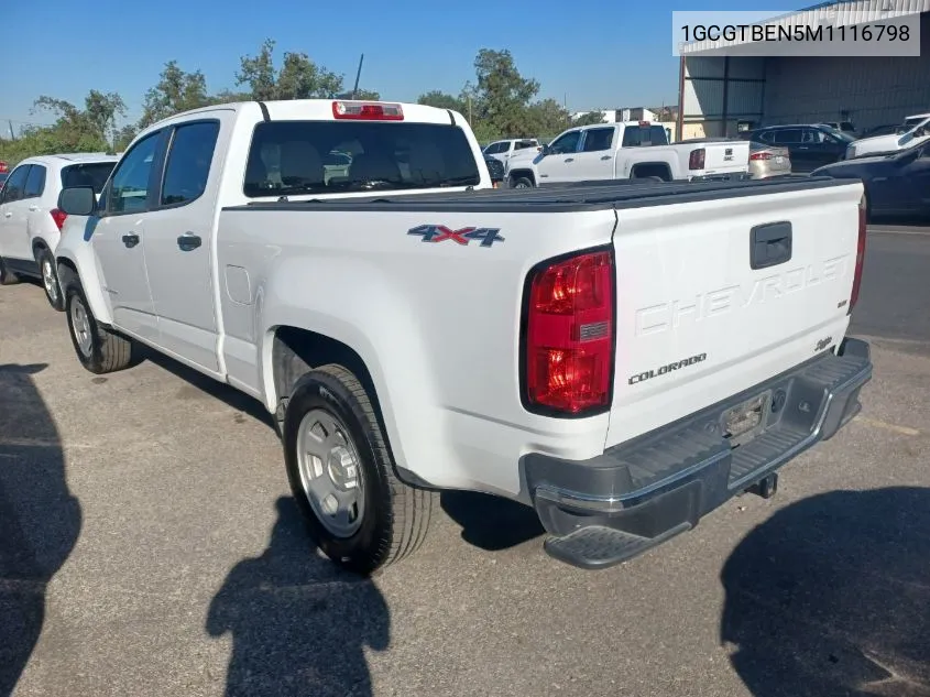 2021 Chevrolet Colorado VIN: 1GCGTBEN5M1116798 Lot: 40530732