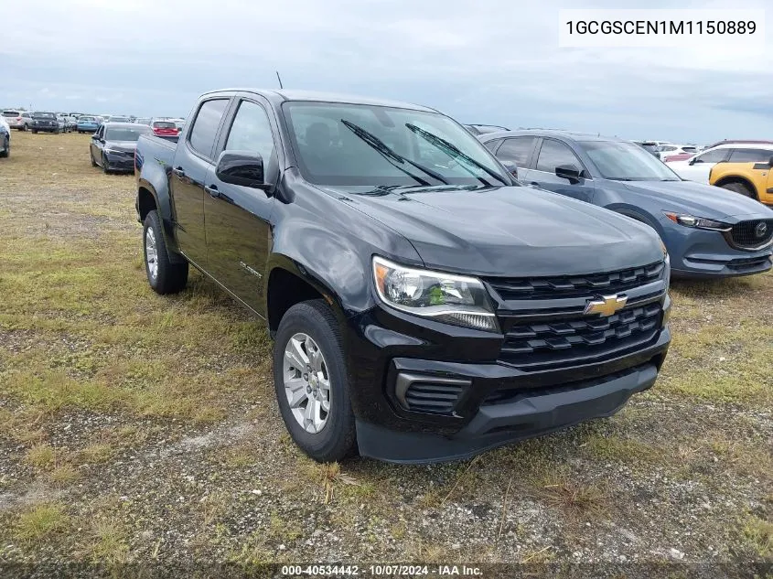 2021 Chevrolet Colorado Lt VIN: 1GCGSCEN1M1150889 Lot: 40534442