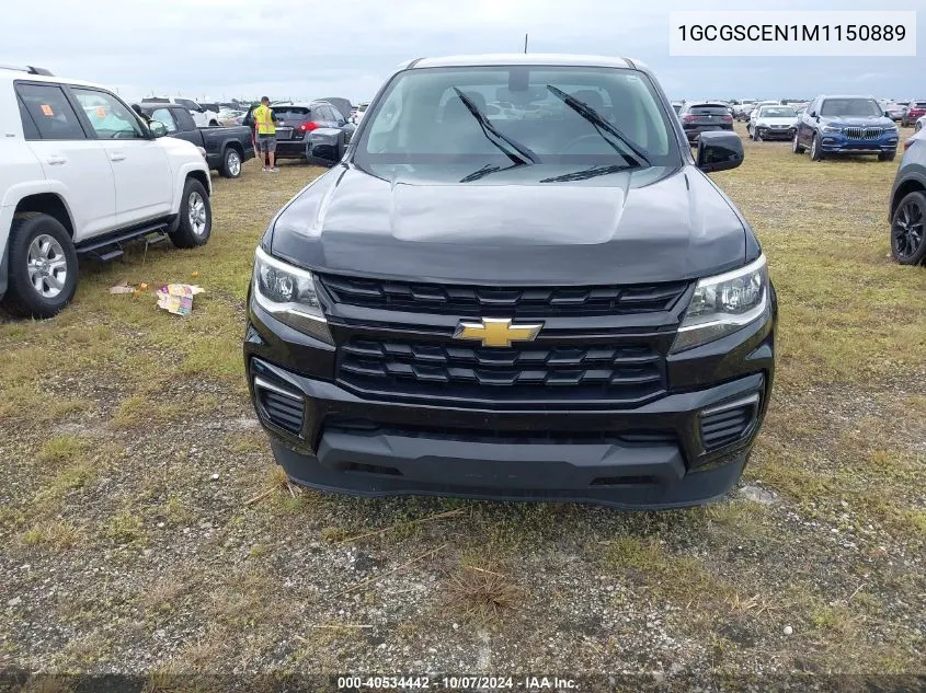 2021 Chevrolet Colorado Lt VIN: 1GCGSCEN1M1150889 Lot: 40534442