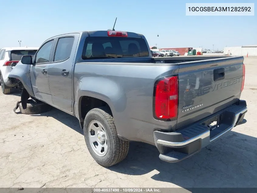 2021 Chevrolet Colorado VIN: 1GCGSBEA3M1282592 Lot: 40537498