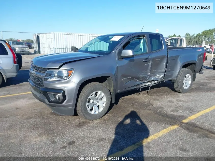 2021 Chevrolet Colorado 4Wd Long Box Lt VIN: 1GCHTCEN9M1270649 Lot: 40554972