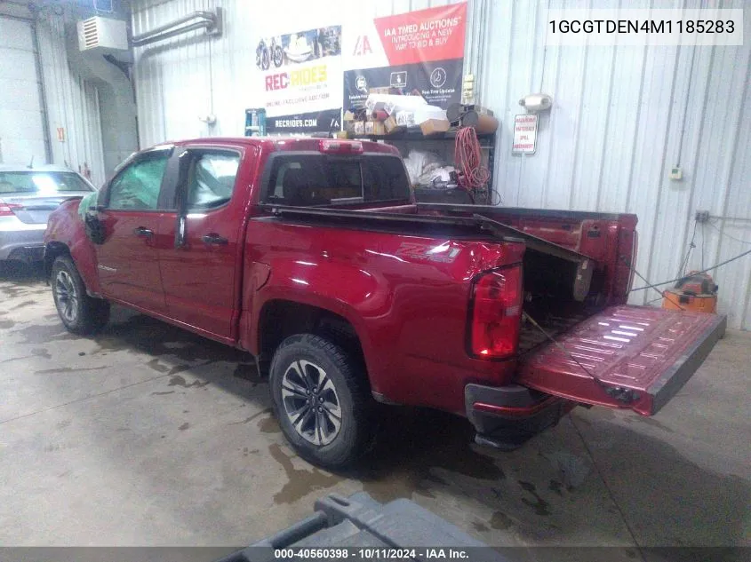 2021 Chevrolet Colorado 4Wd Short Box Z71 VIN: 1GCGTDEN4M1185283 Lot: 40560398