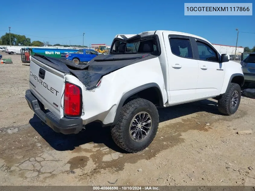 2021 Chevrolet Colorado 4Wd Short Box Zr2 VIN: 1GCGTEENXM1117866 Lot: 40566598