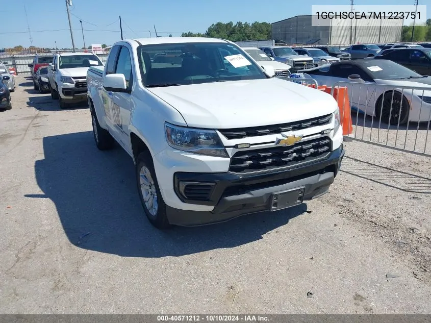 2021 Chevrolet Colorado 2Wd Long Box Lt VIN: 1GCHSCEA7M1223751 Lot: 40571212