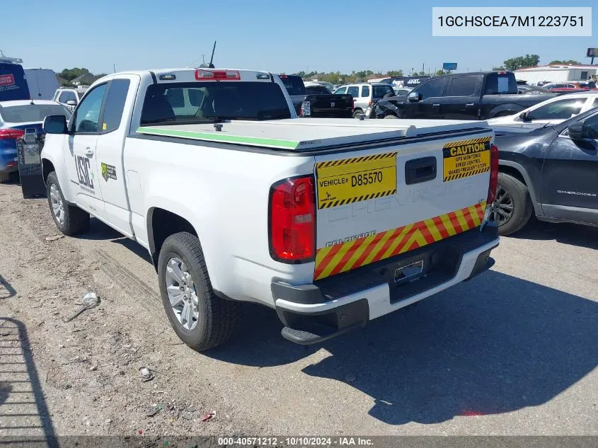 2021 Chevrolet Colorado 2Wd Long Box Lt VIN: 1GCHSCEA7M1223751 Lot: 40571212