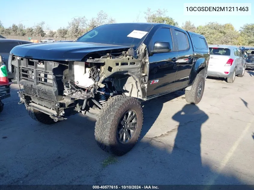 2021 Chevrolet Colorado 2Wd Short Box Z71 VIN: 1GCGSDEN2M1211463 Lot: 40577615