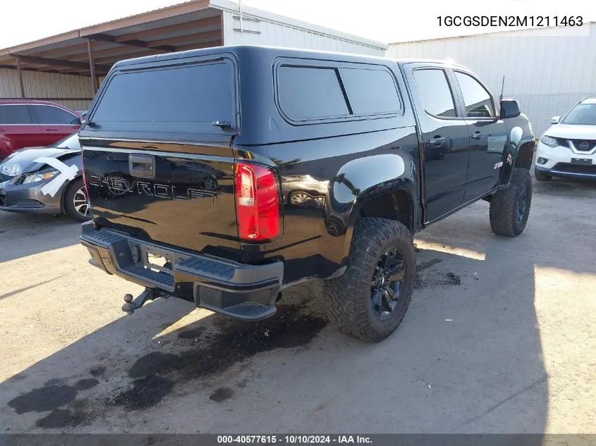 1GCGSDEN2M1211463 2021 Chevrolet Colorado 2Wd Short Box Z71