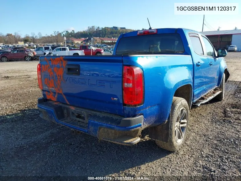 2021 Chevrolet Colorado 2Wd Short Box Wt VIN: 1GCGSBEN1M1120317 Lot: 40581076