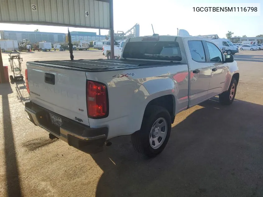 2021 Chevrolet Colorado 4Wd Long Box Wt VIN: 1GCGTBEN5M1116798 Lot: 40589070