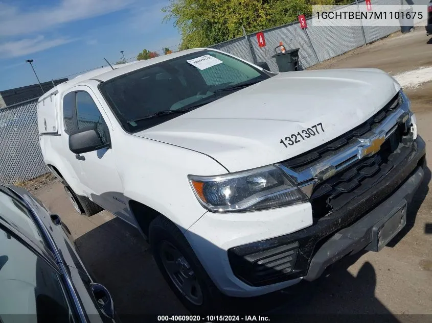 2021 Chevrolet Colorado 4Wd Long Box Wt VIN: 1GCHTBEN7M1101675 Lot: 40609020