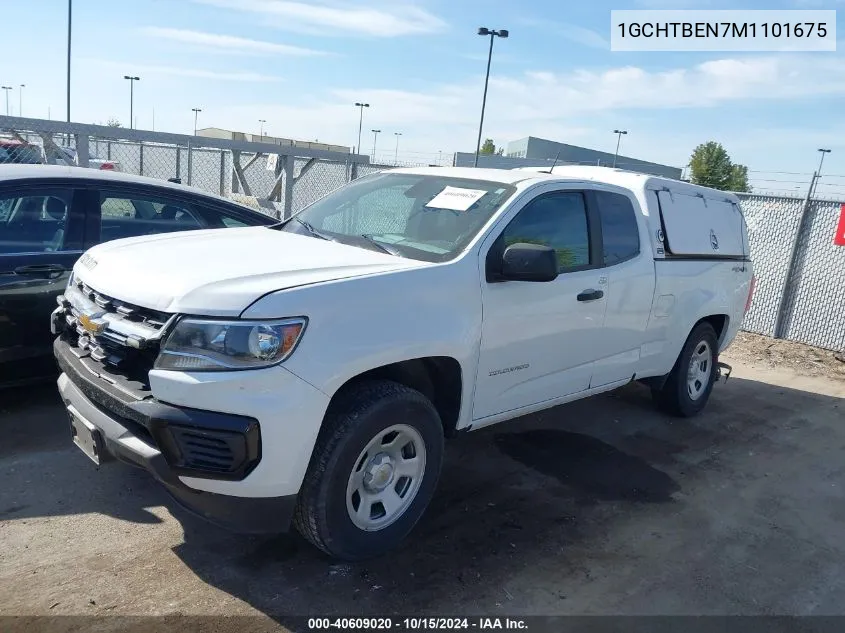 2021 Chevrolet Colorado 4Wd Long Box Wt VIN: 1GCHTBEN7M1101675 Lot: 40609020