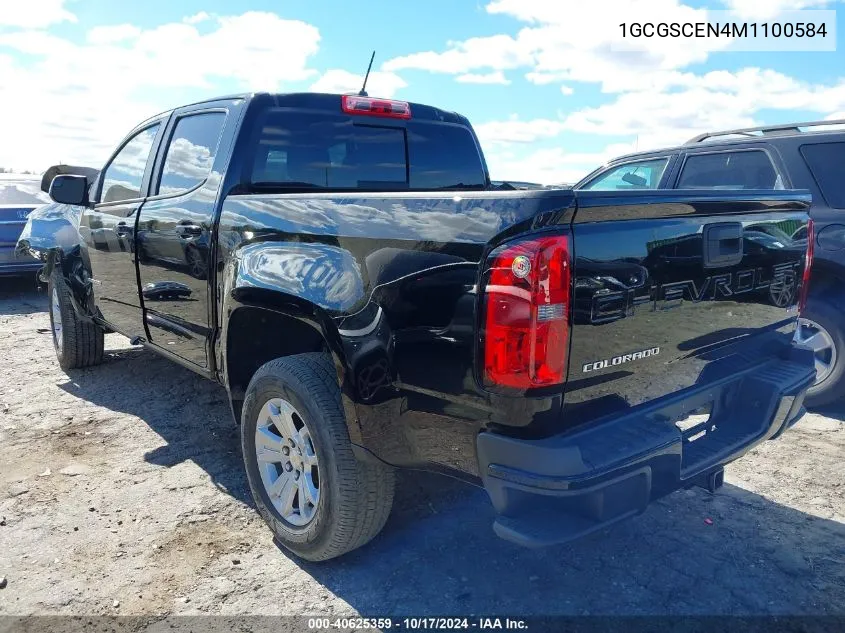 2021 Chevrolet Colorado Lt VIN: 1GCGSCEN4M1100584 Lot: 40625359