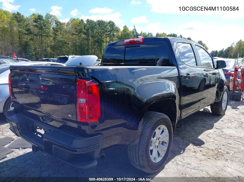 2021 Chevrolet Colorado Lt VIN: 1GCGSCEN4M1100584 Lot: 40625359