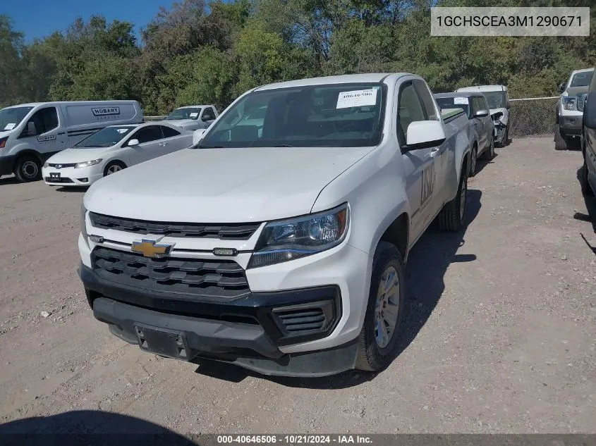 1GCHSCEA3M1290671 2021 Chevrolet Colorado 2Wd Long Box Lt