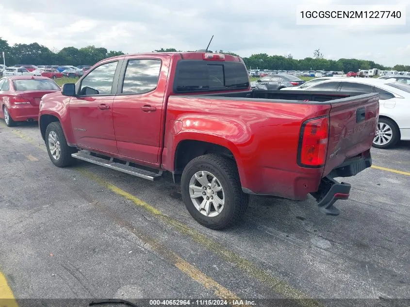 2021 Chevrolet Colorado 2Wd Short Box Lt VIN: 1GCGSCEN2M1227740 Lot: 40652964