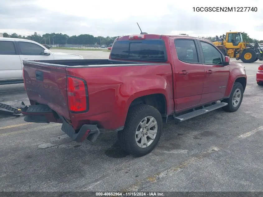 2021 Chevrolet Colorado 2Wd Short Box Lt VIN: 1GCGSCEN2M1227740 Lot: 40652964