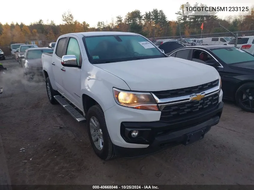 2021 Chevrolet Colorado 4Wd Short Box Lt VIN: 1GCGTCEN5M1233125 Lot: 40668046