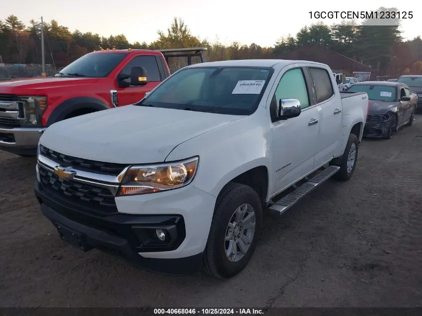 2021 Chevrolet Colorado 4Wd Short Box Lt VIN: 1GCGTCEN5M1233125 Lot: 40668046