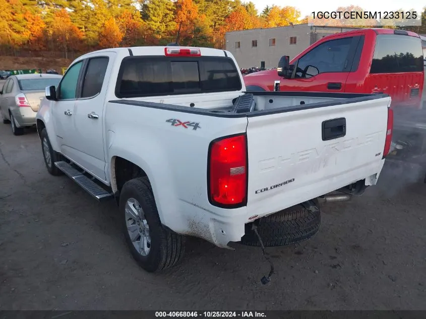 2021 Chevrolet Colorado 4Wd Short Box Lt VIN: 1GCGTCEN5M1233125 Lot: 40668046