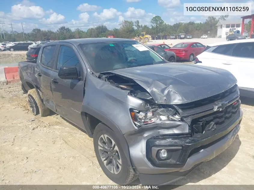 2021 Chevrolet Colorado 2Wd Short Box Z71 VIN: 1GCGSDENXM1105259 Lot: 40677105