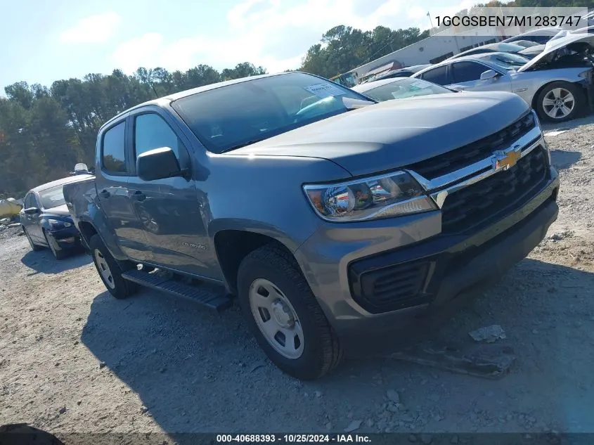 1GCGSBEN7M1283747 2021 Chevrolet Colorado 2Wd Short Box Wt