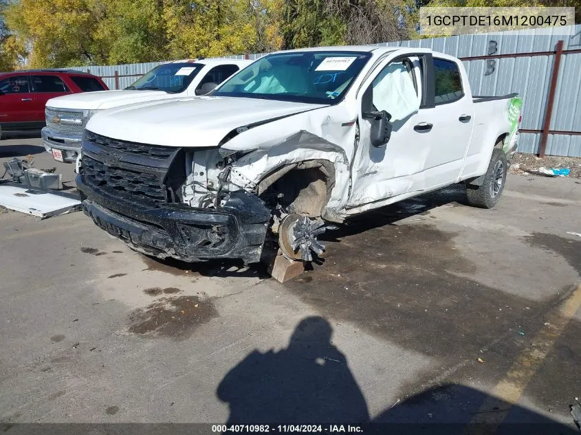 2021 Chevrolet Colorado 4Wd Long Box Z71 VIN: 1GCPTDE16M1200475 Lot: 40710982