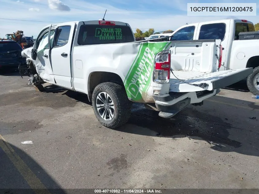 2021 Chevrolet Colorado 4Wd Long Box Z71 VIN: 1GCPTDE16M1200475 Lot: 40710982