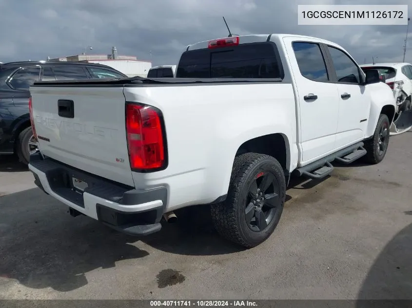 2021 Chevrolet Colorado Lt VIN: 1GCGSCEN1M1126172 Lot: 40711741