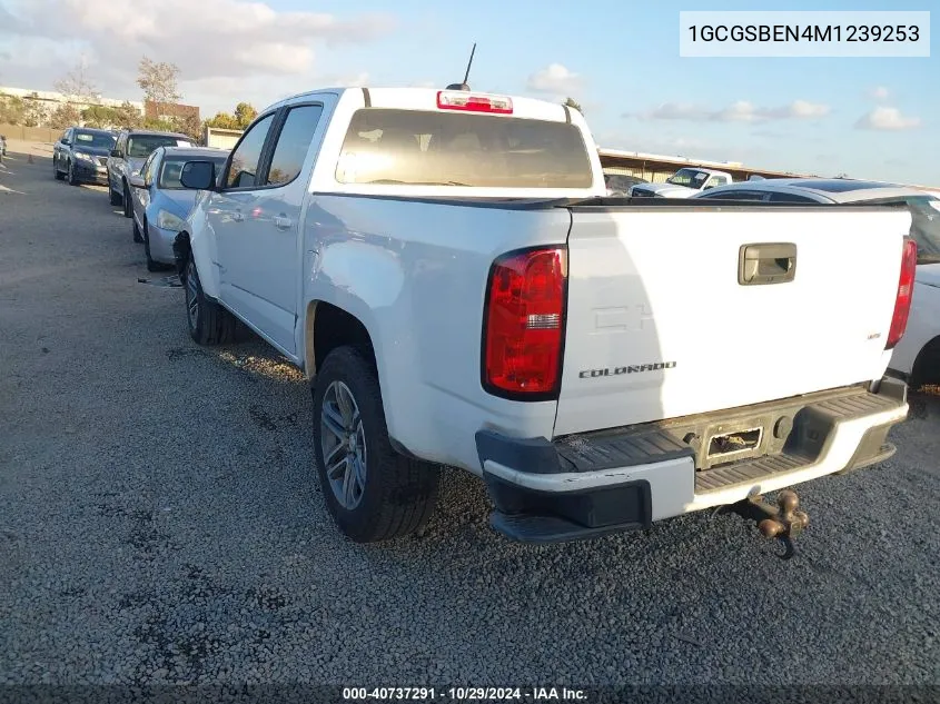 2021 Chevrolet Colorado 2Wd Short Box Wt VIN: 1GCGSBEN4M1239253 Lot: 40737291