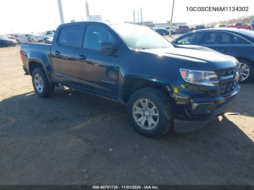 2021 Chevrolet Colorado 2Wd Short Box Lt VIN: 1GCGSCEN6M1134302 Lot: 40751735