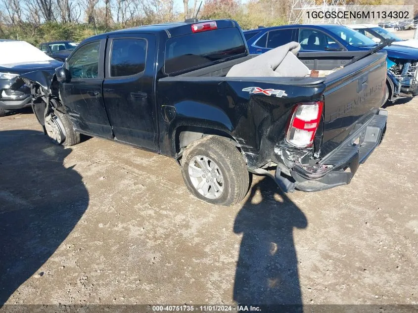 2021 Chevrolet Colorado 2Wd Short Box Lt VIN: 1GCGSCEN6M1134302 Lot: 40751735