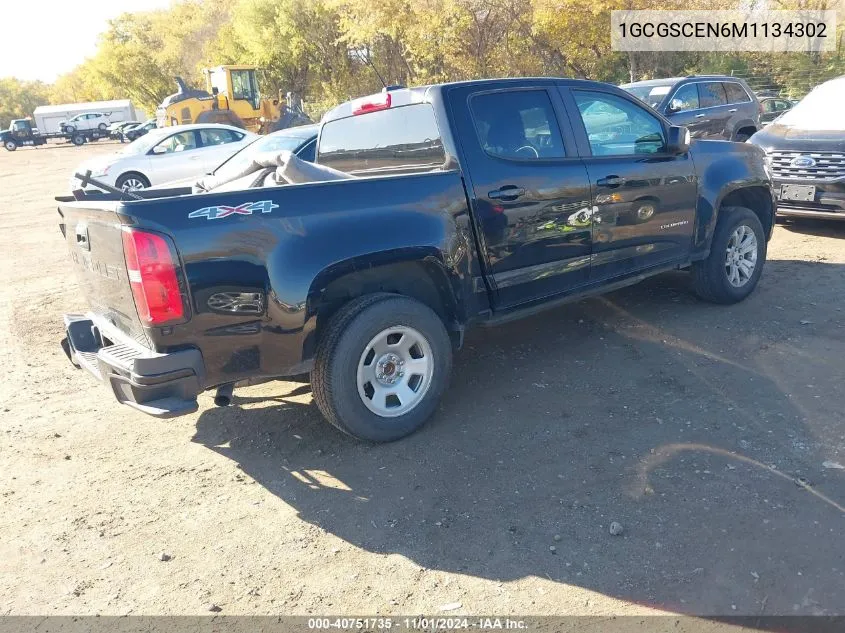 2021 Chevrolet Colorado 2Wd Short Box Lt VIN: 1GCGSCEN6M1134302 Lot: 40751735