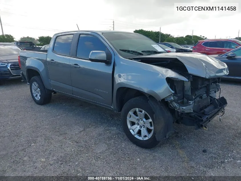 2021 Chevrolet Colorado 4Wd Short Box Lt VIN: 1GCGTCENXM1141458 Lot: 40759756