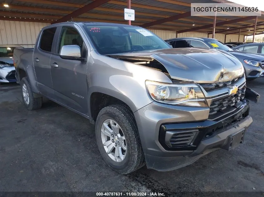 2021 Chevrolet Colorado 4Wd Short Box Lt VIN: 1GCGTCEN6M1145636 Lot: 40787631